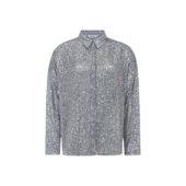 Soft Rebels Aviana Shirt, paljettskjorte, grå/sølv