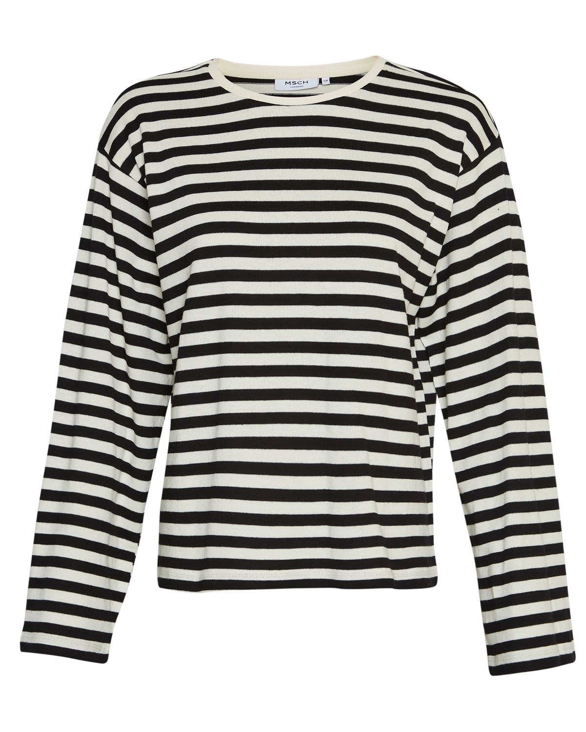 MSCH Bahara Pullover, stripet sort/offwhite