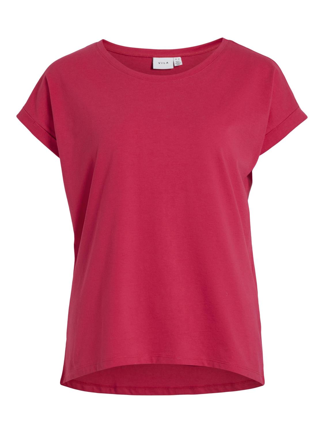 Vila Vidreamers New Pure T-shirt, sterk rosa