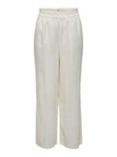 JDY Petra HW Wide Pant, linen blend, offwhite/stripet