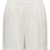 JDY Petra HW Wide Shorts, linen blend, offwhite/stripet