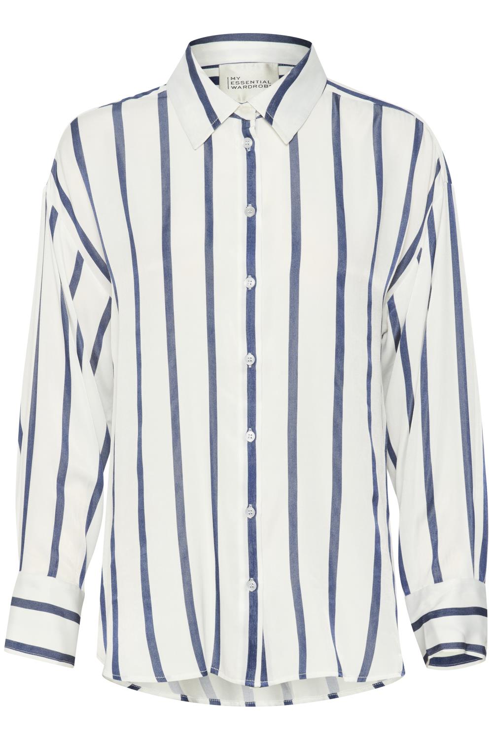 My Essential Wardrobe Mia Shirt, hvit/blå stripet