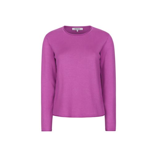 Soft Rebels SRMarla O-neck Roll Egde Knit, rosa