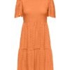 JDY Carla Cathinka S/S JRS Dress, oransje