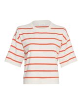 MSCH Geanine Rachelle 2/4 pullover, offwhite/oransje stripet