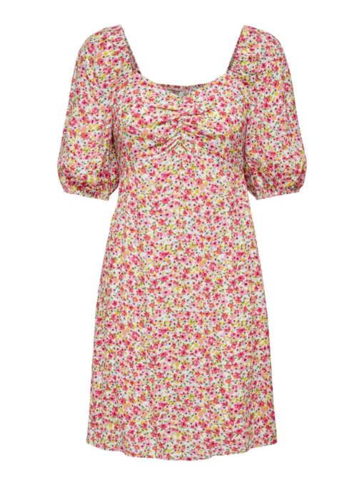 JDY Daisy S/S Dress, rosa/blomstret