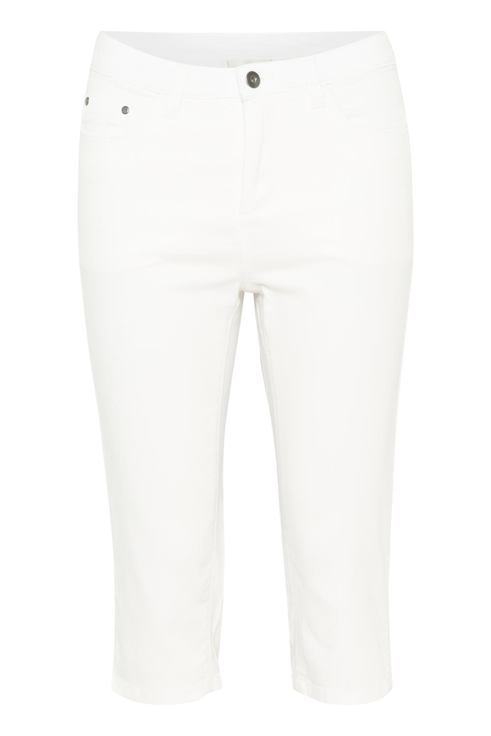 Kaffe KAzelina Capri Jeans, hvit