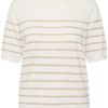 Kaffe KAlizza Narrow Striped Pullover, hvit