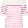 Kaffe KAlizza Narrow Striped Pullover, rosa