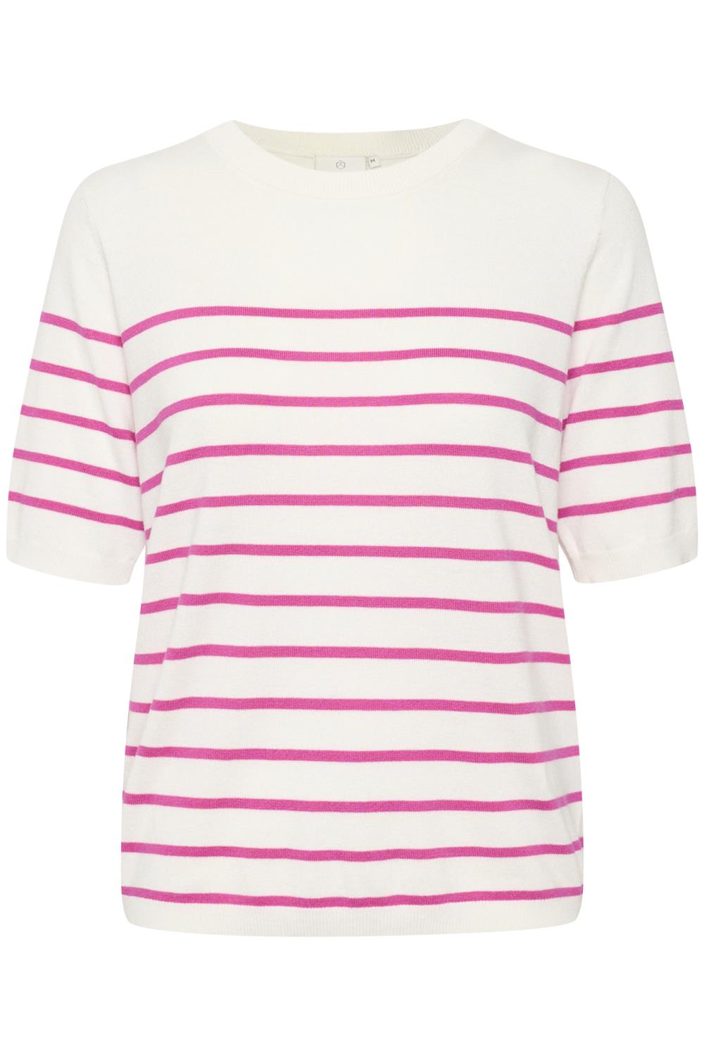 Kaffe KAlizza Narrow Striped Pullover, rosa