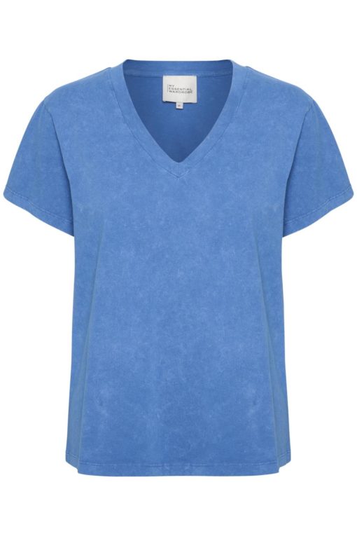 My Essential Wardrobe Hanne V-neck Tee, blå