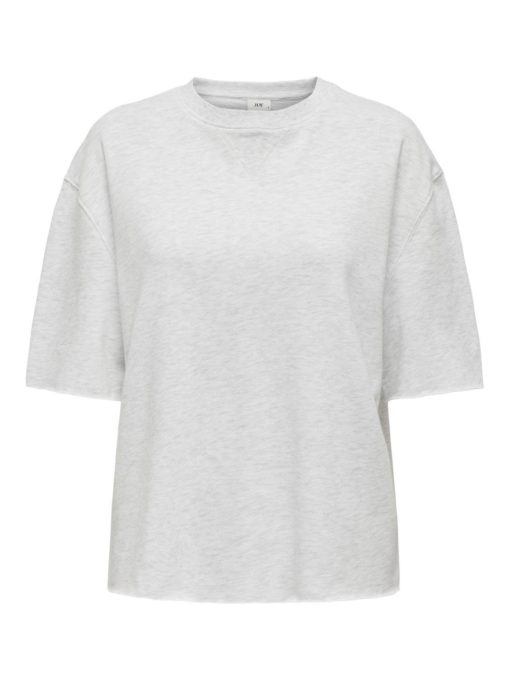 JDY Viola s/s O-neck Sweat, lysgrå