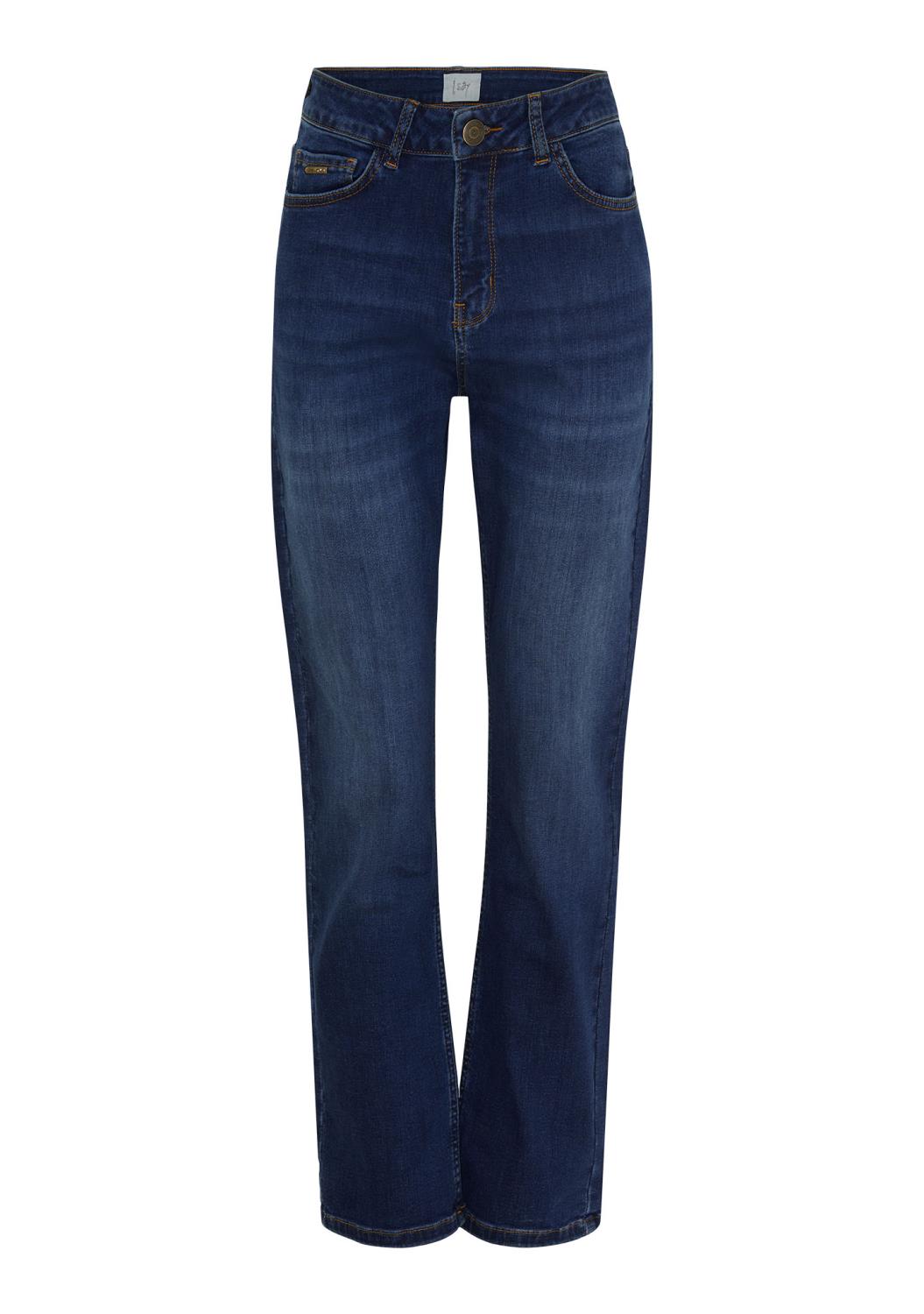 Isay Monza Straight Jeans, medium denimblå
