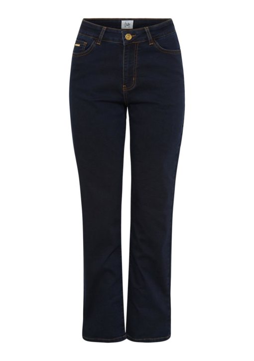 Isay Lido Straight Long Jeans, denimblå