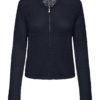 JDY Tikka Ivy L/S Short Zip Cardigan, marineblå