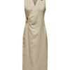 JDY Palma s/l Midi Wrap Dress, beige