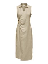 JDY Palma s/l Midi Wrap Dress, beige