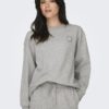 JDY Sally L/S O-neck Sweat JRS, lys grå