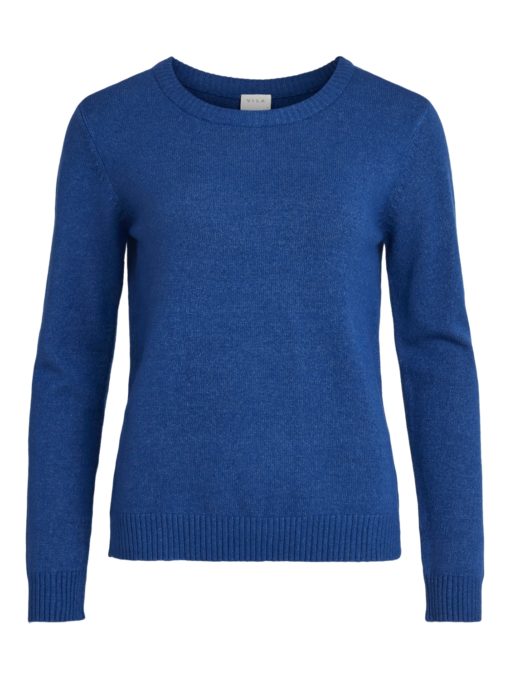 Vila Viril O-neck Knit Pullover, blå