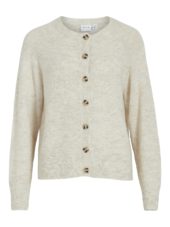 Vila Vijulaja O-neck Cardigan, lys beige