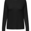 JDY Como l/s Bamboo O-neck, sort