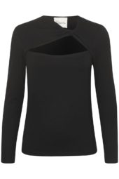 My Essential Wardrobe Vigga Knot Blouse, sort