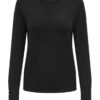 JDY Malou l/s Button Pullover, sort