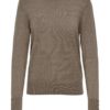 JDY Malou l/s Button Pullover, brun