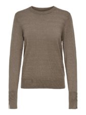 JDY Malou l/s Button Pullover, brun