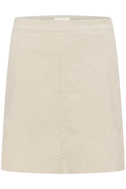 Part Two Lings Skirt, kordfløyel, beige