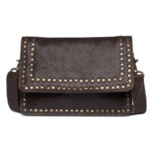 Depeche Cross Over, liten skinnveske m/studs, brun