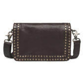 Depeche Cross Over bag, skinnveske m/studs, brun