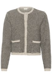 Kaffe KAellery Knit Cardigan, sort/beige