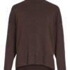 Vila Viostria Rollneck L/S Knit Top, brun