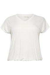 Kaffe Curve KCjena V-neck T-shirt, offwhite