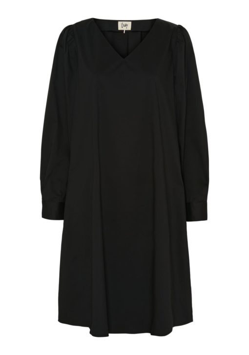 Isay Sigga V-neck Dress, sort