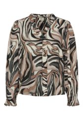 Isay Annica Flounce Blouse, mønstret bluse