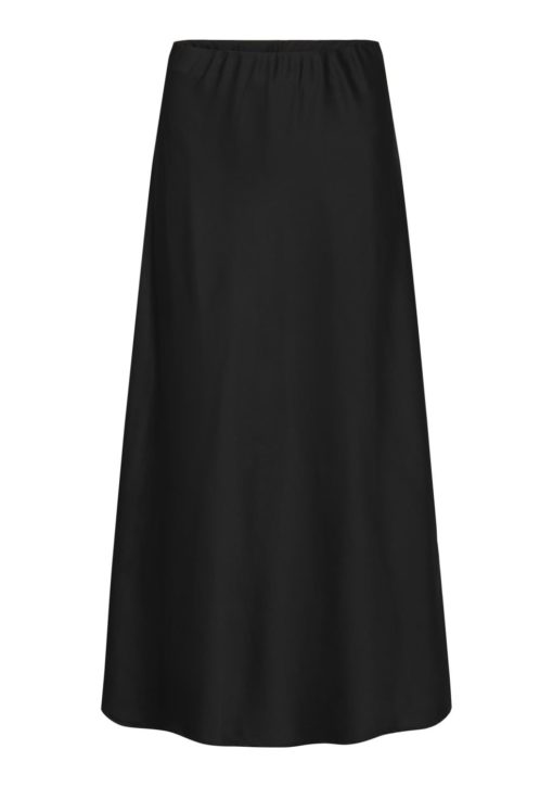 Isay Steff Skirt, sateng skjørt, sort