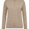 Bruun & Stengade Celistina genser med krage, beige