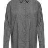 JDY Aspen L/S Loose Shirt, grå/hvit stripet