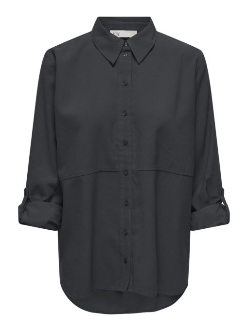 JDY Ollis L/S Long Shirt, mørk grå