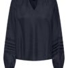 JDY Sully l/s Lace top, marineblå