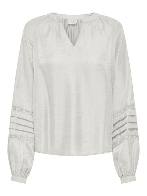 JDY Sully l/s Lace top, offwhite