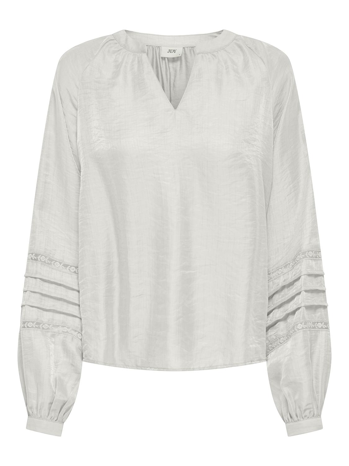 JDY Sully l/s Lace top, offwhite