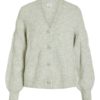 Vila Viella l/s New Cardigan, lys grå