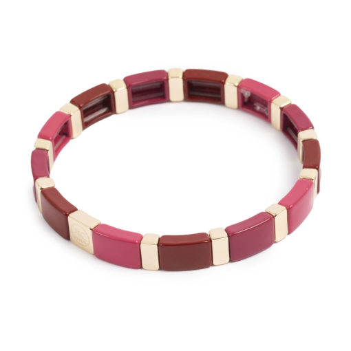 A&C Enamel Tiles, emaljert armbånd, ruby