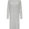 JDY Lumi Life L/S high neck dress knit, lys grå