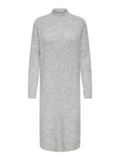 JDY Lumi Life L/S high neck dress knit, lys grå