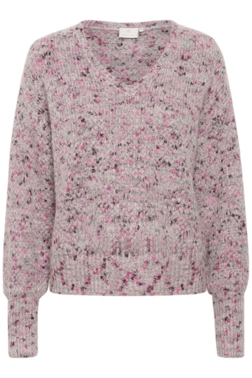 Kaffe KAgiana Knit Pullover, grå/rosa