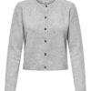 JDY Chloe Life L/S short button cardigan, grå